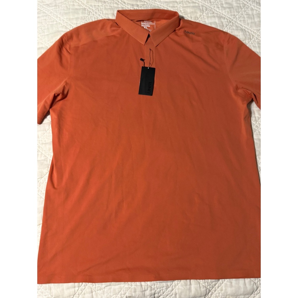 UNRL Legend Polo Mens XL Burnt Orange Performance Pique Golf Shirt New